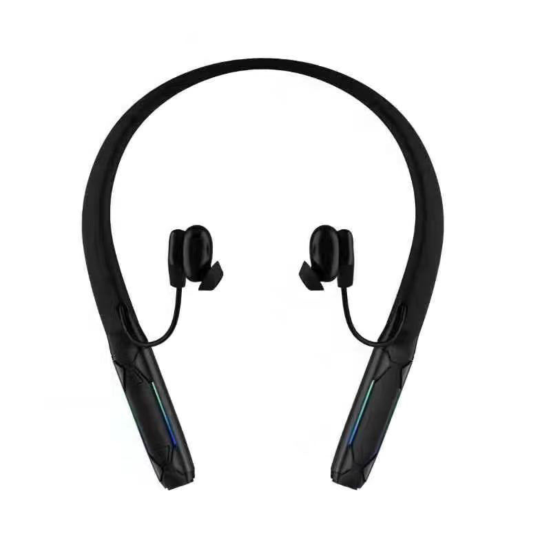 A55 Stereo Sound Wireless Earphone Neckband Bluetooth 5.1 Headset Gaming Headphone with Colorful Light Crystal-Clear Voice ENC Noise Cancelling Mic A55 Stereo Sound Wireless Earphone Neckband Bluetooth 5.1 Headset Gaming Headphone with Colorful Light Crystal-Clear Voice ENC Noise Cancelling Mic